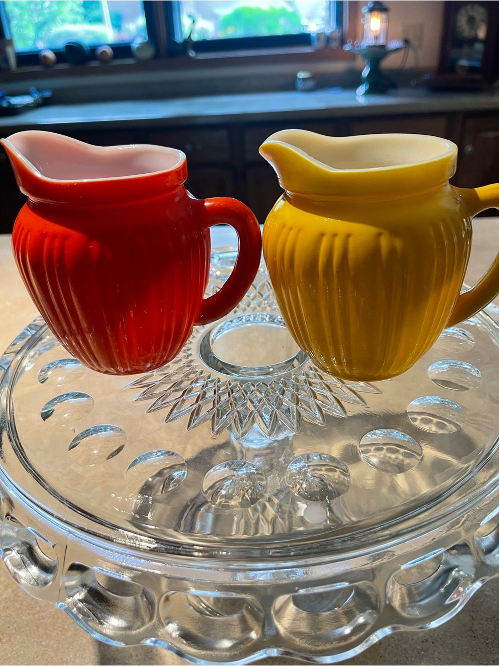 VINTAGE HAZEL ATLAS(2) MILK GLASS CREAMERS‼️SOLD AS PAIR